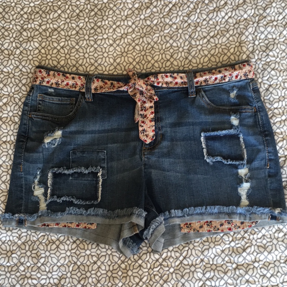 Lauren Conrad Patchwork Cutoff Shorts